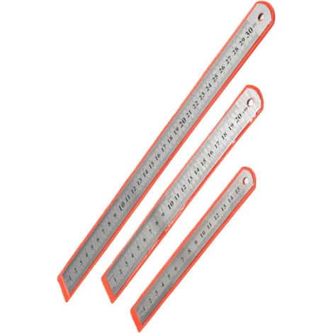 Règle double échelle en acier inoxydable Abaodam pour étudiants (1/5)