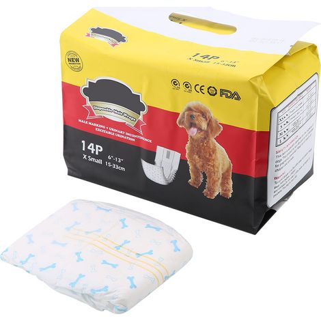 Culotte Sanitaire pour Chien Mâle, Couche pour Chiot et Protection Hygiénique (Taille XS) (1/5)