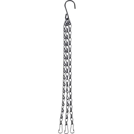 Support suspendu en fer, imitation rotin, pour pots de fleurs, mangeoires à oiseaux, panier lanterne (1/4)