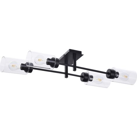 Lampada del soffitto Prudence Metal Black E27 4x Max 40W L: 82 cm B: 21,5 cm H: 14,5 cm Dimmabile (1/2)