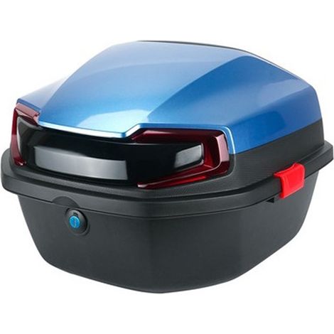 Boîte arrière pour véhicules électriques, grande capacité, Surface lisse, blocage des couleurs, pour moto, électromobile, bleu. (1/4)