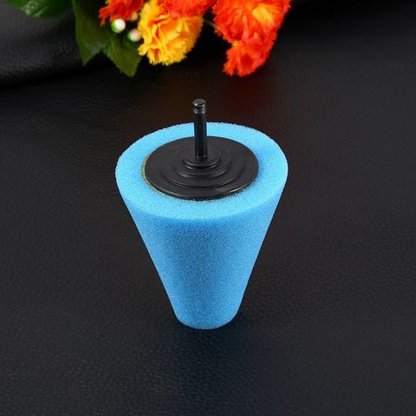 Cône de polissage en mousse, tampon de lustrage pour roues - 1 pièce, s'adapte à perceuse électrique, embout abrasif pour ponçage et brillance (1/5)