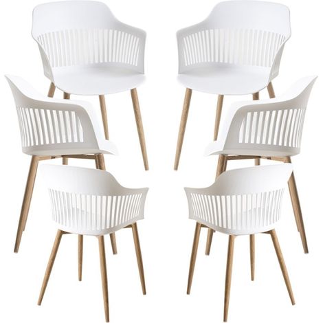 Packs Sillas Comedor - Pack 6 Sillas Lisy - Blanco (1/5)