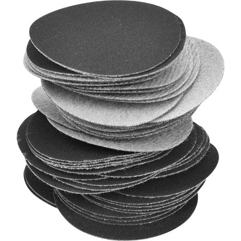 50 Stück Klett-Schleifscheiben 50 mm, Schleif- und Polierpapierpads, Schleifpapier (Nr. 400) (1/5)