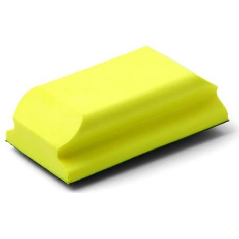 Cale à poncer - SCHULLER EH'KLAR - Mousse Velcro - 70 x 125 mm - Jaune