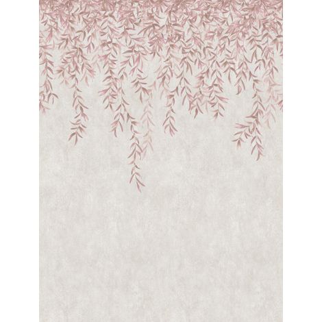 papier peint panoramique feuilles rose et beige - Sanders & Sanders (1/2)