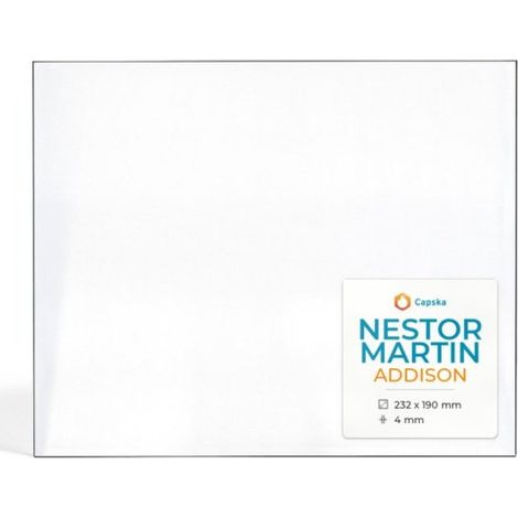 Vitre Nestor Martin ADDISON - Verre Rectangle pour poêle à bois - 232 x 190 mm (L1 x H1) - 4 mm autonettoyant (1/5)