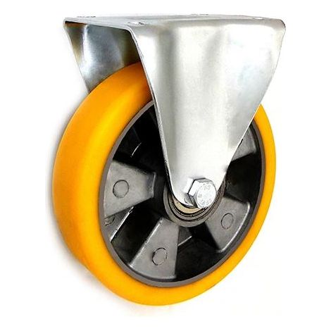 RUEDA DE ALUMINIO + POLIURETANO 180MM CARCASA FIJA A53P - KL180 A53P
