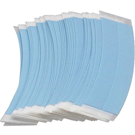 Lot de 36 bandes adhésives double face résistantes pour perruques, imperméables et extensibles, avec fente pour ligne de séparation. (1/5)