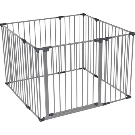 Safetots Premium Multi Panel Play Den, 105cm x 105cm, Grey, 70cm High, Baby Playpen, Play Den for Toddlers, Large Playpen