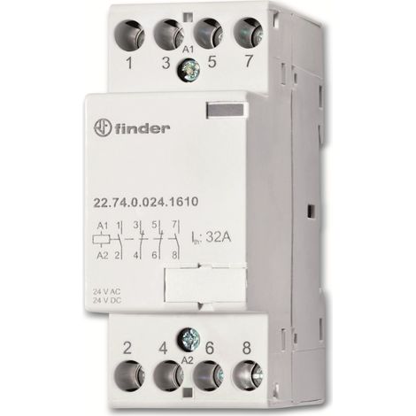 FINDER 22.74.0.230.1310 CONTACTEUR DINSTALLATION 4 NO (T) 7000 VA 230 V CONVIENT POUR MARQUE (RELAIS): FINDER PIECE 1 PC(S)