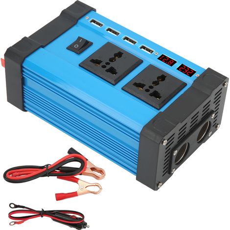 500-W-Solarwechselrichter mit modifizierter Sinuswelle, intelligentem Dual-LCD-Display, 4 USB-Schnellladeanschlüssen (4,2 A), 12 V bis 220 V