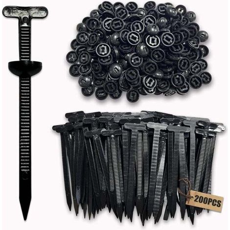 200PCS Serre Cable Nylon Universal Cable Tie Buckle Attaches Autobloquantes Universelles en Nylon Rivets en Plastique pour Réparation Automobile Fixation Rapide et Trou