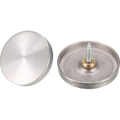 tapas para tornillos de espejo de 40 mm, clavos decorativos para armario, mesa, cristal, acero inoxidable (1/2)
