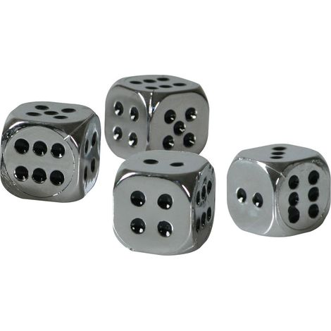 California-Dices, set 4 tappi coprivalvola - Cromo (1/5)