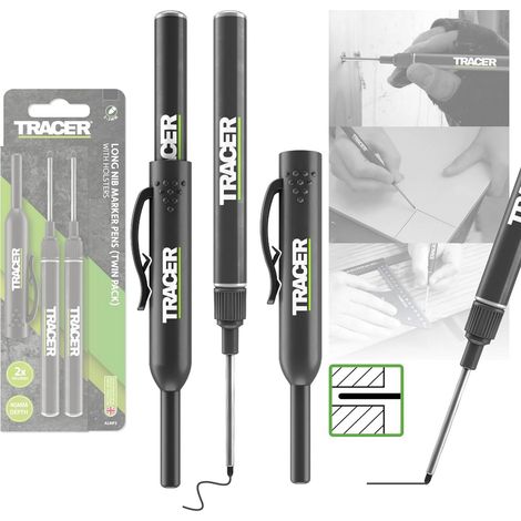 TRACER Bau-Marker mit langer Feder, geeignet für Tieflochmarkierung bis zu 40mm Tiefe (1/5)