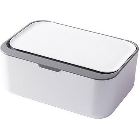 Boîte de rangement pour masques, boîte à mouchoirs, distributeur de papier humide, organisateur, couvercles, distributeur gris (1/4)