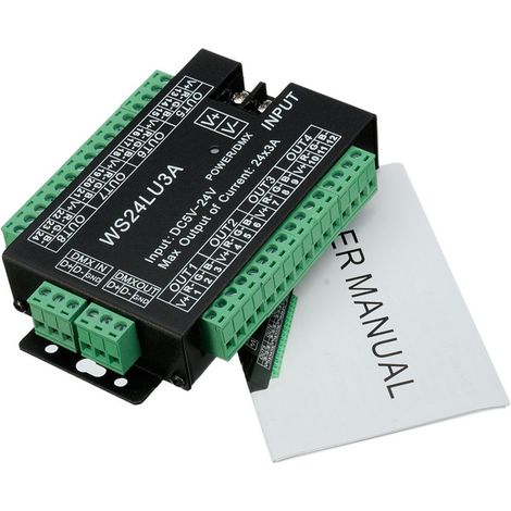 Contrôleur LED WS24LU3A, décodeur pour module de bande LED RGB 24 canaux DMX512