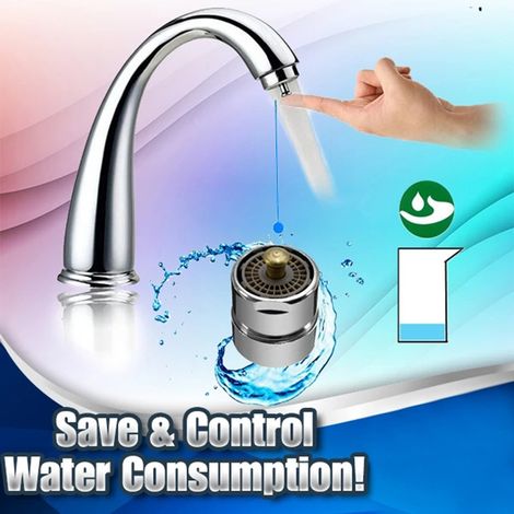 aérateur de robinet à commande tactile, aérateur de filetage pour robinet de cuisine, aérateur d'eau réglable (1/5)