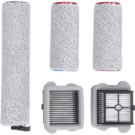 Ortviai Brosse Rotative et Filtre pour Aspirateur Robot Roborock U10 – Kit de Remplacement (1 brosse avant + 2 arrière + 2 filtres)