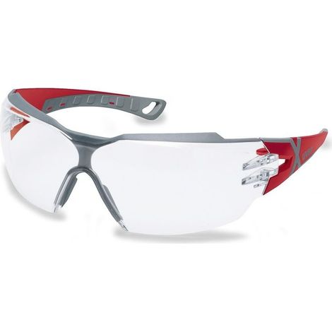 Uvex Pheos Cx2 Safety Spectacles Anti-Fog Rosso-Grigio