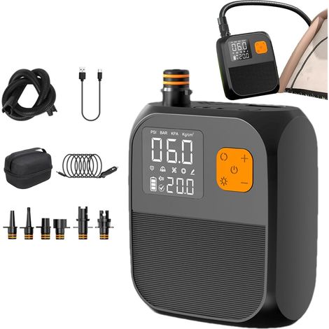 Pompa ad aria elettrica, tavola da paddle gonfiabile, compressore d'aria, pompa per auto senza fili per kayak, pompa elettrica, pagaia (1/5)