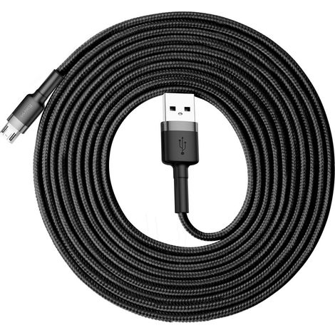 Cable USB-micro USB Baseus de 2 A y 3 m de longitud, de doble cara. (1/5)