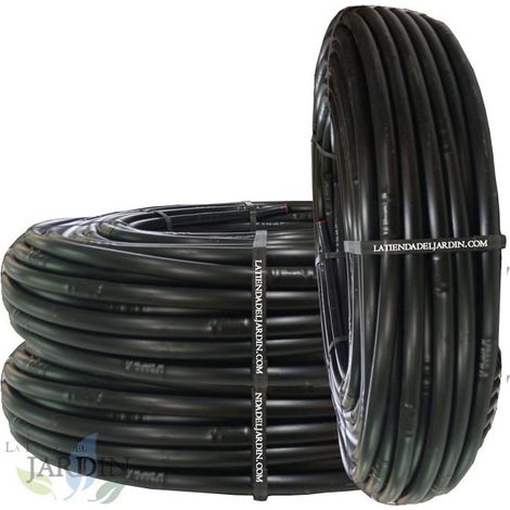 Tuberia riego por goteo 16mm  Tubo con Goteros cada 33 cm  Tuberia goteo 16 mm 300 metros negro
