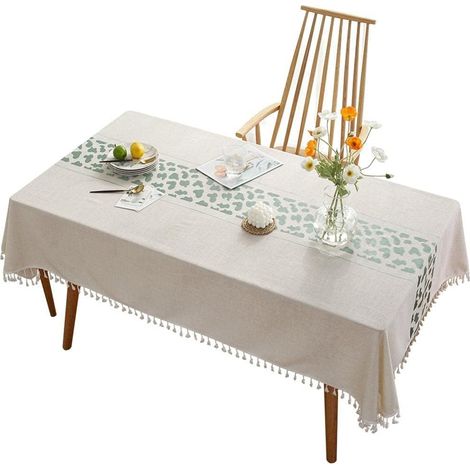 Tassel Couverture Table Nappes De Tissu De Luxe Pad sur Table Rectangulaire Journal Plaine Maison Cuisine Nappe, Serviette (1/5)