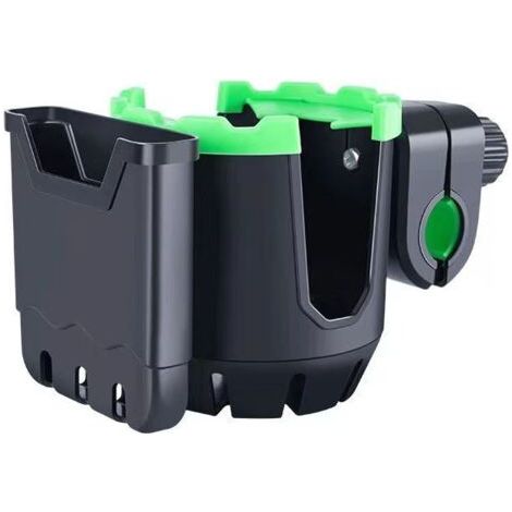 360 Degrés Rotatif 2 en 1 Porte Gobelet d'eau Support de Téléphone pour Vélo, Poussette, Buggy, Fauteuil Roulant, Déambulateur (Noir) (1/5)