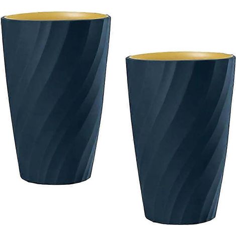 2 gobelets réutilisables pour bain de bouche, pour hommes et femmes (bleu foncé) (1/5)