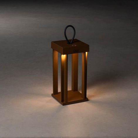 Konstsmide Cannes Lanterne Portable Effet Extérieur USB Rouille Dimmable 42cm 2700, 3000K, IP54 (1/3)