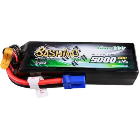 Gens ace G-Tech 5000mAh 14,8V 4S1P 60C LiPo-Akku mit EC5-Stecker (Plug-Bashing-Serie)