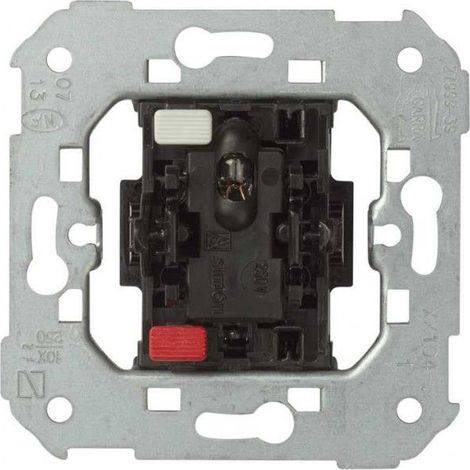 Interruttore unipolare Simon 82 con meccanismo illuminato, connettori rapidi, 75104-39