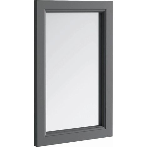 Orbit Harrogate Bathroom Mirror 900mm H x 600mm W - Spa Grey (1/2)