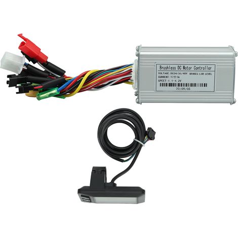 Contrôleur Moteur Brushless Sine Wave 24V 36V 48V 250W‑350W avec Écran LCD pour Vélo Électrique
