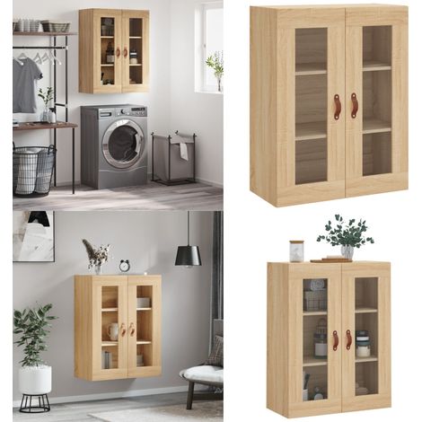 Wandschrank Sonoma-Eiche 69,5x34x90 cm - Holzschrank - Sonoma-Eiche (1/5)