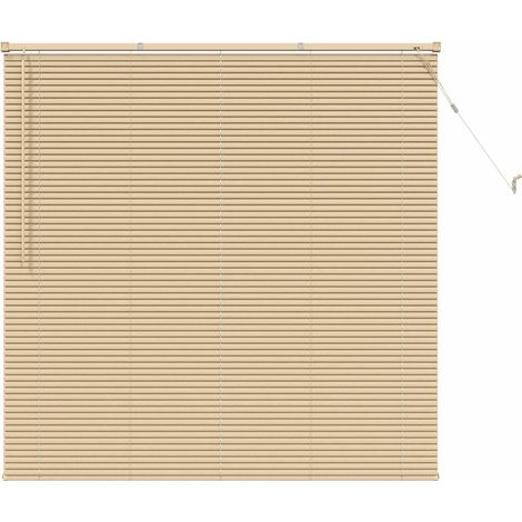 Maison Exclusive - Store Vénitien Marron clair avec motif 150 x 140 cm 25 mm PVC