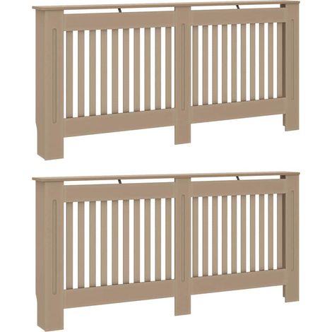 Cubierta de Radiador 2 pcs Roble Sonoma 172 x 19 x 81,5cm vidaXL