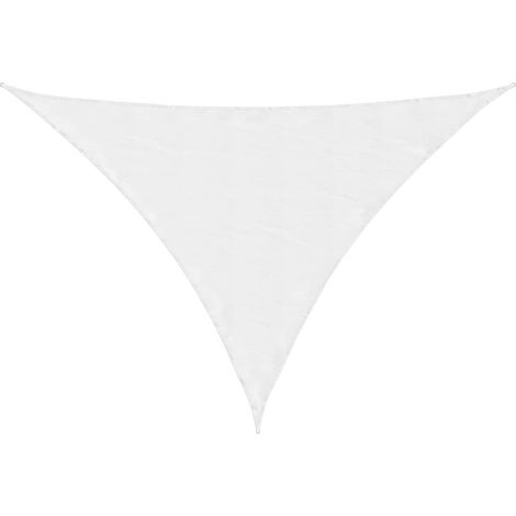 Vela Parasole Telo Ombra Parasole a Vela Oxford Triangolare 3,5x3,5x4,9 m Bianco (1/4)
