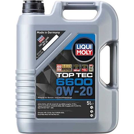 Huile moteur antifriction premium Top Tec 6600 0W-20 5L Liqui moly