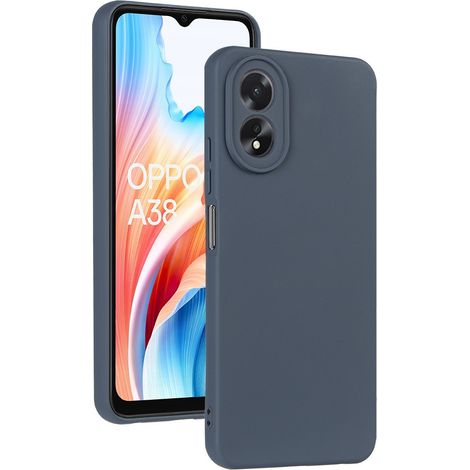 Funda para Oppo A38 / A18, silicona ligera, azul marino + cristal 9H (1/3)