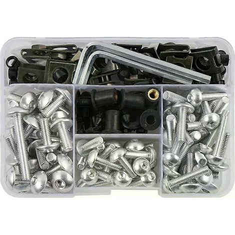 Komplettes Verkleidungsschrauben-Set (190 Teile), kompatibel mit Kawasaki ZX6R ZX7R ZX9R ZX10R ZX12R ZX14R Versys 650 Ninja 650R 1000 Z750 Z1000 ZZR600 (1/5)