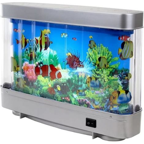 poisson tropical, lampes précieuses, aquarium décoratif, veilleuse, océan virtuel, lampe de table LED dynamique, décor de chambre (1/4)