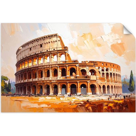 Selbstklebendes Poster – Wandsticker Römisches Kolosseum Architektur 150x100 cm