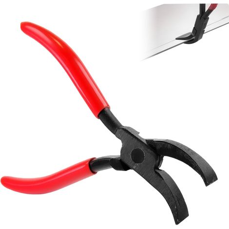 45° Pince a Border, Largeur 22 mm Pince à Tôle, en Acier au Carbone pour Éviter la Rouille, avec Poignée Antidérapante Outil de Pliage, Adaptée au Pliage et au Lissage des Tôles (Rouge) (1/5)