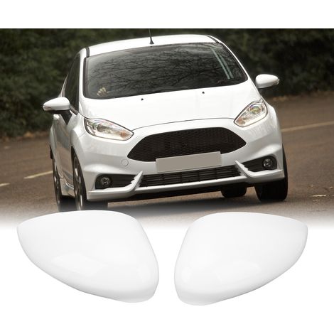 Une paire de coques de rétroviseurs blanches (1594546, 1594522) pour Ford Fiesta MK7 2008-2017. (1/5)