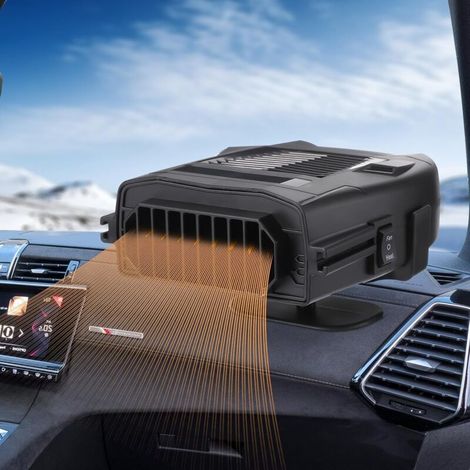 Bardusch-Chauffage De Voiture Portable 150W 12V Chauffage et dégivrage de Voiture 2 en 1 Chauffage et Refroidissement Rapide Ventilateur dégivreur et désembueur de Pare-Brise Rotative à 360 ° (1/4)