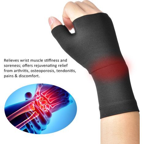 Gants de Compression pour Sport et Fitness, Attelle de Poignet Anti-Entorse, Équipement de Protection (Taille M) (1/5)