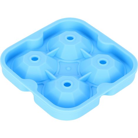 Moule à Glaçons Diamant Réutilisable - 4 Cases - Fournitures de Cuisine (Bleu)